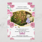 妖精の魔法をかけたホタルのガーデンバタフライバラ 招待状 (正面/裏面)