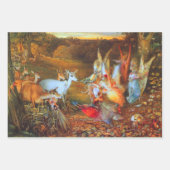 妖精の鳥お気に入りの、魅惑の森の妖精 ラッピングペーパーシート (正面2)