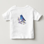 妖精の鳥の花 水彩クリップアート-73611 トドラーTシャツ (裏面)