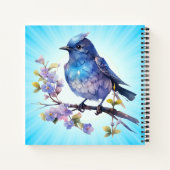 妖精の鳥の花 水彩クリップアート-73611 ノートブック (裏面)