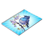 妖精の鳥の花 水彩クリップアート-73611 ノートブック (左側)