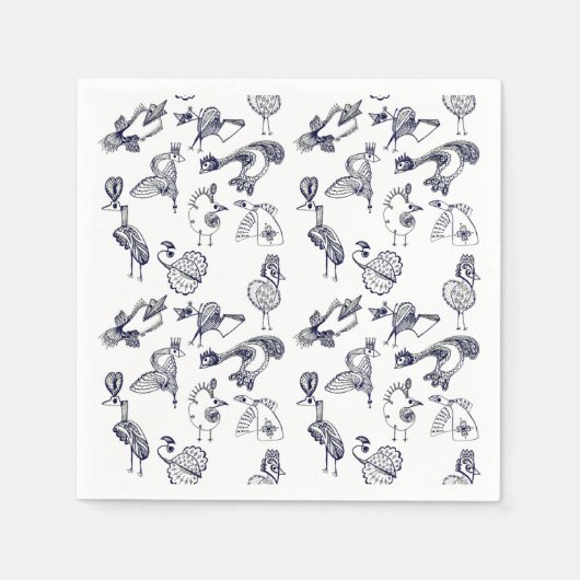 妖精の鳥 スタンダードカクテルナプキン (正面)