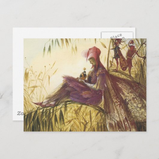 妖精の鷹匠の鳥 ポストカード (正面/裏面)