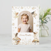 妖精の1年目のボホマイルストーン写真カード 招待状 (スタンド正面)