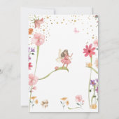 妖精の1歳の誕生日ガール 1st フェアリー フォレスト マジカル 招待状 (裏面)