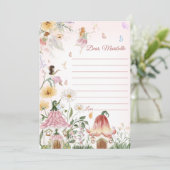 妖精の1歳の誕生日タイムカプセルメモリーカード 招待状 (スタンド正面)