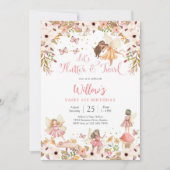 妖精の1歳誕生日パーティー招待状 招待状 (正面)