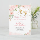 妖精の1歳誕生日招待状 招待状 (スタンド正面)