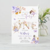 妖精の1歳誕生日招待状 招待状 (スタンド正面)