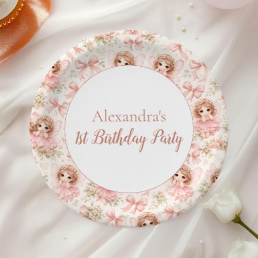 妖精の1歳誕生日 ファンタジーガーデン ペーパープレート