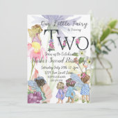 妖精の2歳誕生日招待状 招待状 (スタンド正面)