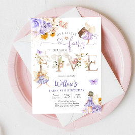 妖精の5歳誕生日パーティー招待状 招待状