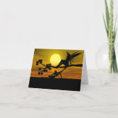 妖精のSiluettsのメッセージカード カード (正面)