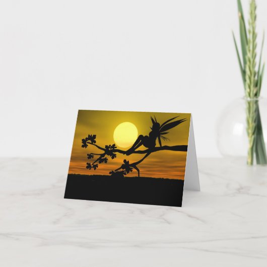 妖精のSiluettsのメッセージカード カード (正面)