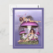 妖精はがき – キノコの妖精 ポストカード (正面/裏面)