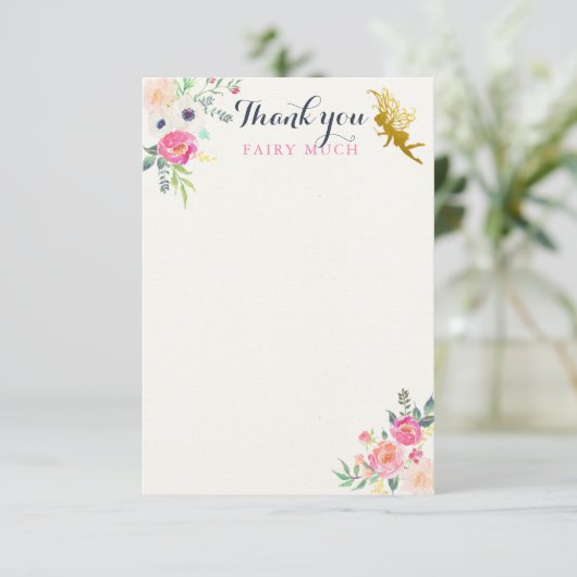 妖精はメッセージカード感謝していしています サンキューカード (スタンド正面)