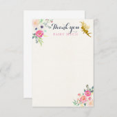 妖精はメッセージカード感謝していしています サンキューカード (正面/裏面)