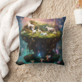 妖精はユニコーンの浮いている島で進化する クッション (ブランケット)