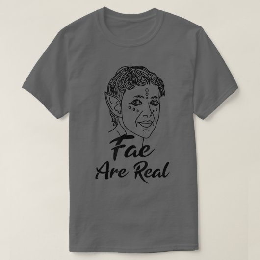 妖精は実在雄カッコいいの顔オリジナルミステカ Tシャツ (デザイン正面)