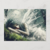 妖精は森の苔むした畑で眠っていた ポストカード (正面)