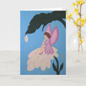 妖精は縦カードを望みます カード (黄色い花)