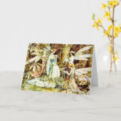 妖精は誕生日を宝石で飾ります カード (黄色い花)