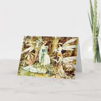 妖精は誕生日を宝石で飾ります カード