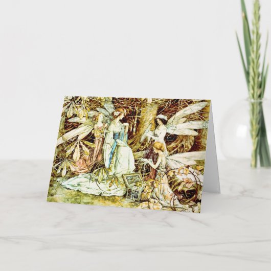 妖精は誕生日を宝石で飾ります カード (正面)