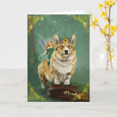 妖精は馬に乗った カード (黄色い花)