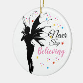 妖精やる気を起こさせるの絹の毛 セラミックオーナメント (左)