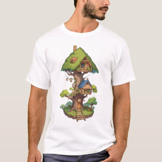 妖精や格言のための特別なツリーハウス Tシャツ