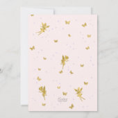 妖精をテーマにした女の子の2番目の誕生日招待状 招待状 (裏面)