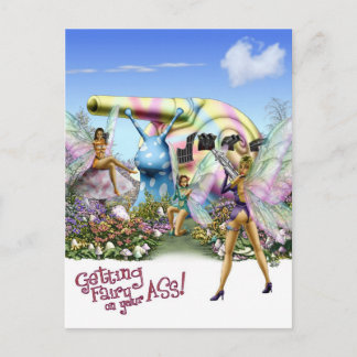 妖精をロバに乗せる ポストカード