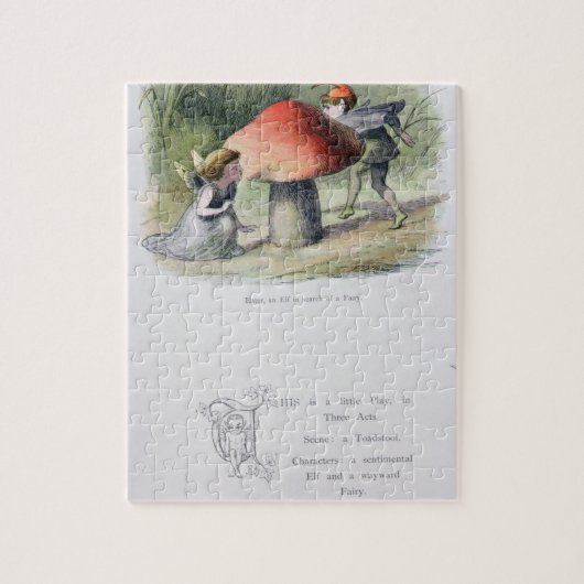 妖精を求める小妖精や小人、「からのイラストレーション ジグソーパズル (縦)
