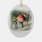 妖精を求める小妖精や小人、「からのイラストレーション セラミックオーナメント (右)