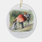 妖精を求める小妖精や小人、「からのイラストレーション セラミックオーナメント (左)