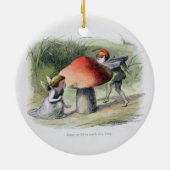 妖精を求める小妖精や小人、「からのイラストレーション セラミックオーナメント (裏面)