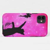 妖精を追いかけるピンクの猫 Case-Mate iPhoneケース (裏面(横))