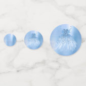 妖精ウィングアイスガウン | フロストブルー虹色の光沢 コンフェッティ (正面)