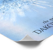 妖精ウィングアイスガウン | フロストブルー虹色の光沢 ポスター (角)