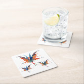 妖精ウォーターカラーアートカスタムスクエアコースター スクエアペーパーコースター (インサイチュ)