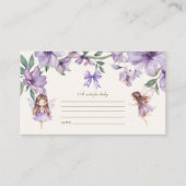 妖精ウッドランド女の子ベビーシャワーベビー用メモ エンクロージャーカード (正面)