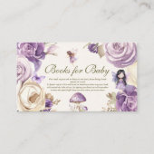 妖精ウッドランド女の子ベビーシャワー本ベビー エンクロージャーカード (正面)
