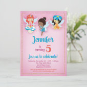 妖精エスニックガールズ誕生日招待状 招待状 (スタンド正面)