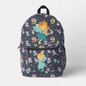 妖精カラフル、ユニコーンのシームレスなパターン プリントバックパック (正面)