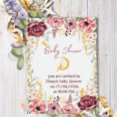 妖精ガールベビーシャワーフラワーガーデン招待状 招待状