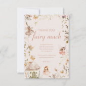 妖精キノココテージボホウォーター色誕生日 サンキューカード (正面)