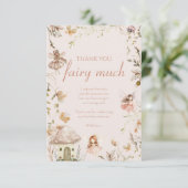 妖精キノココテージボホウォーター色誕生日 サンキューカード (スタンド正面)