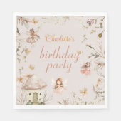 妖精キノココテージボホウォーター色誕生日 スタンダードランチョンナプキン (正面)