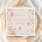 妖精キノココテージボホウォーター色誕生日 スタンダードランチョンナプキン